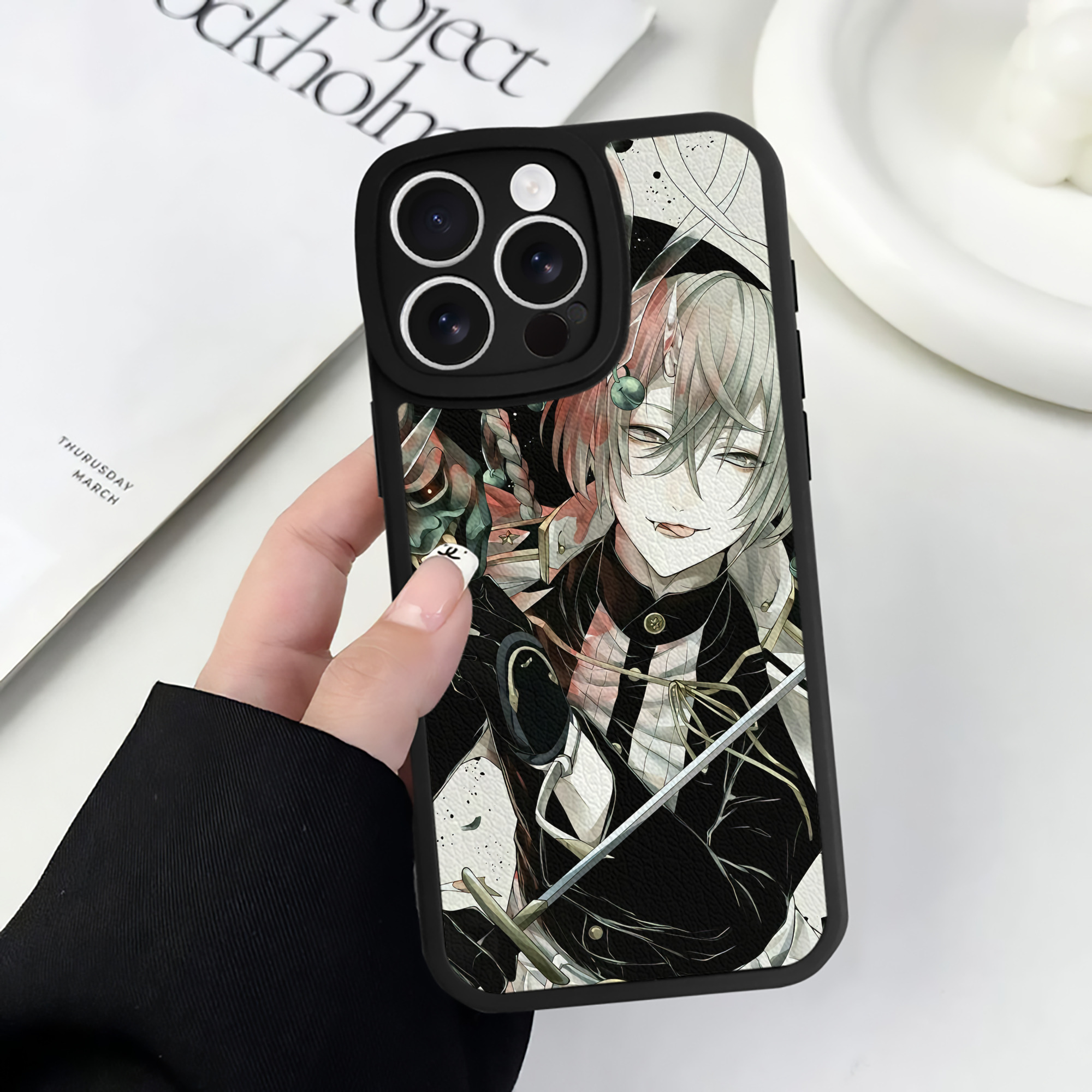 （画像用） 刀剣乱舞 Touken Ranbu 【iPhone 16シリーズ対応】シリコンスマホケース（レザー調） 材質：シリコン